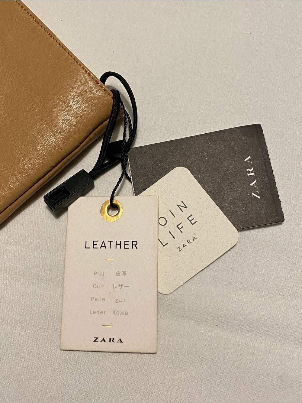 Zara Basic Genuine Leather Knee High Boots Tan Block Heel EU 38 US 7.5 NWT - Picture 11 of 16